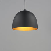 Tova 9" Pendant in Black / Gold