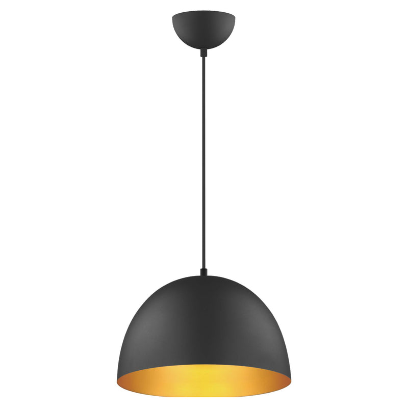 Tova 14" Pendant in Black / Gold