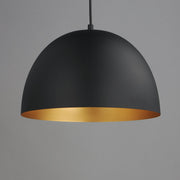 Tova 14" Pendant in Black / Gold