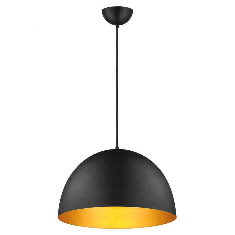 Tova 20" Pendant in Black / Gold