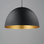 Tova 20" Pendant in Black / Gold