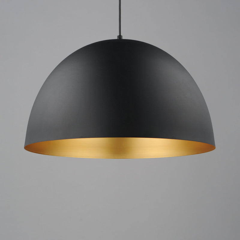 Tova 20" Pendant in Black / Gold