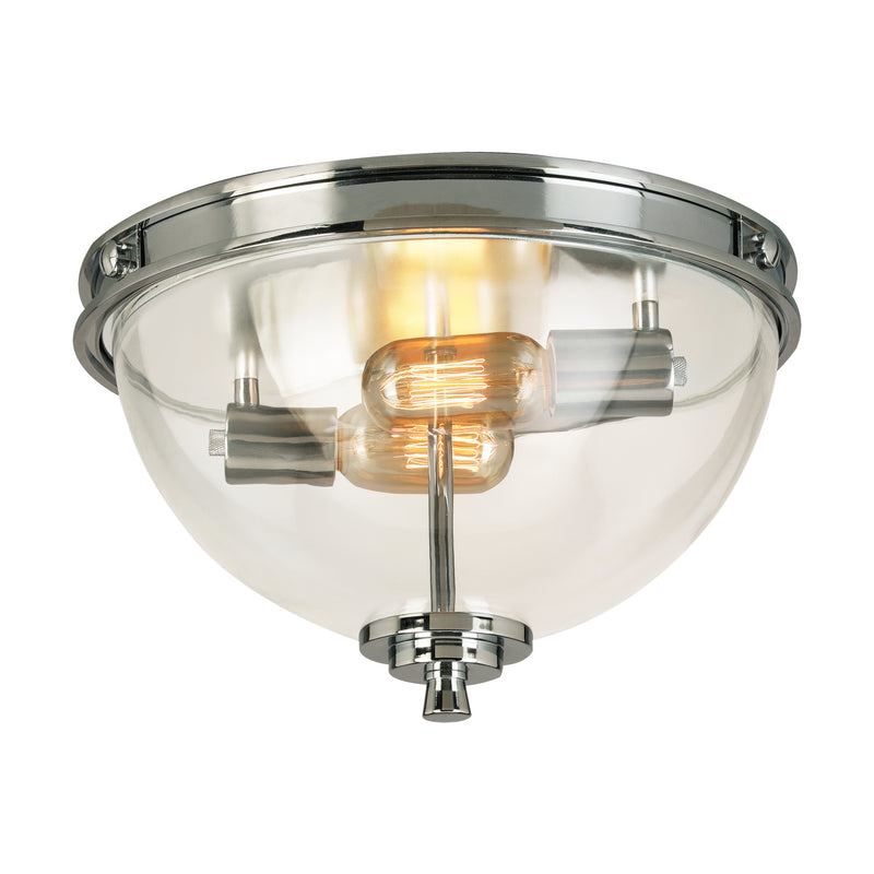 Cecilia Three Light Ceiling Mount in Chrome