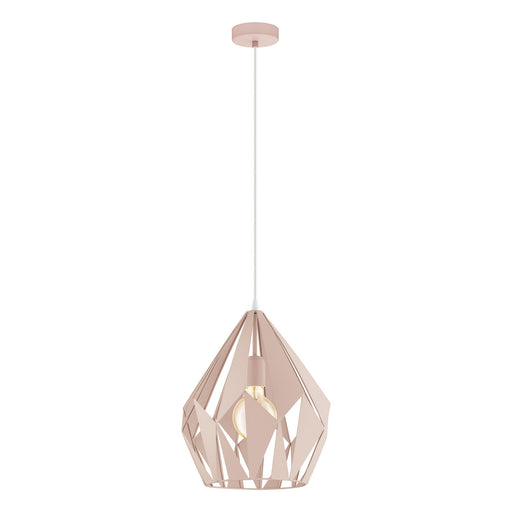 Carlton-P One Light Pendant in Apricot