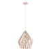 Carlton-P One Light Pendant in Apricot