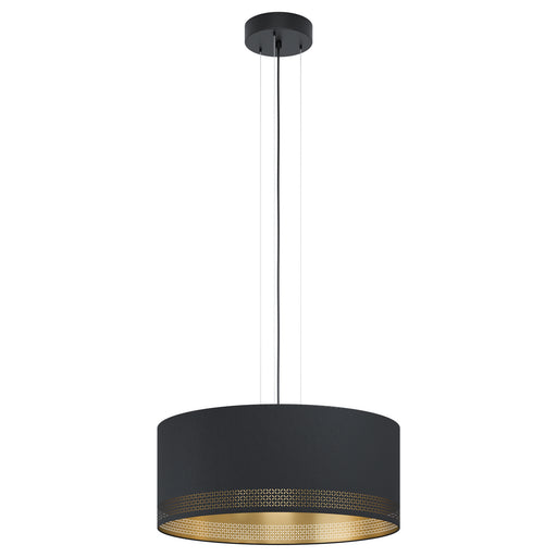 Esteperra Three Light Pendant in Black