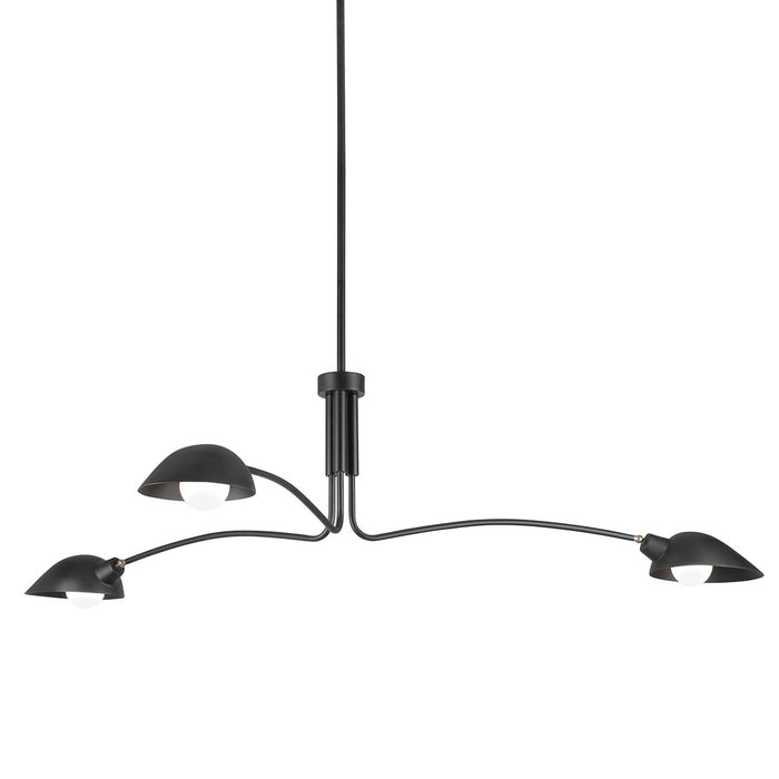 Leo 3-Light Pendant in Satin Black - Lamps Expo