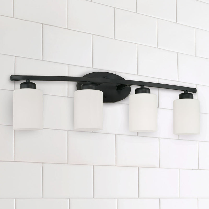Dixon 4-Light Bath Vanity Light in Matte Black