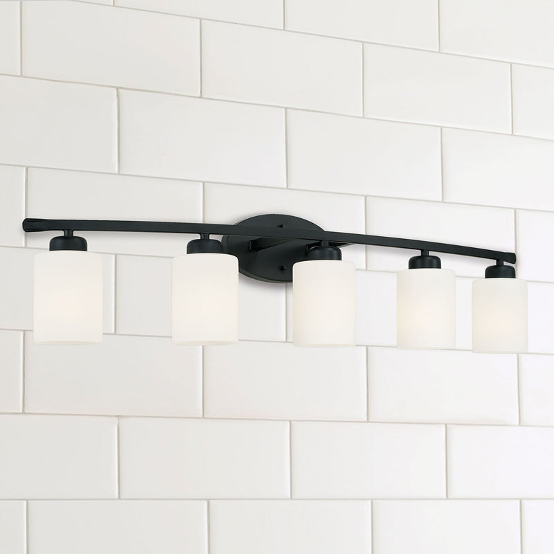 Dixon 5-Light Bath Vanity Light in Matte Black