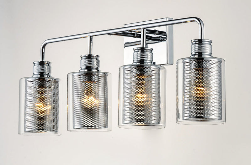 Filigree 4 Light Bath Vanity in Polished Chrome