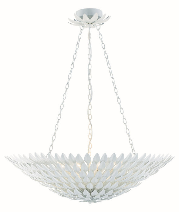 Broche 8-Light Chandelier in Matte White - Lamps Expo