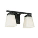 Baxley 2-Light Vanity in Matte Black - Lamps Expo