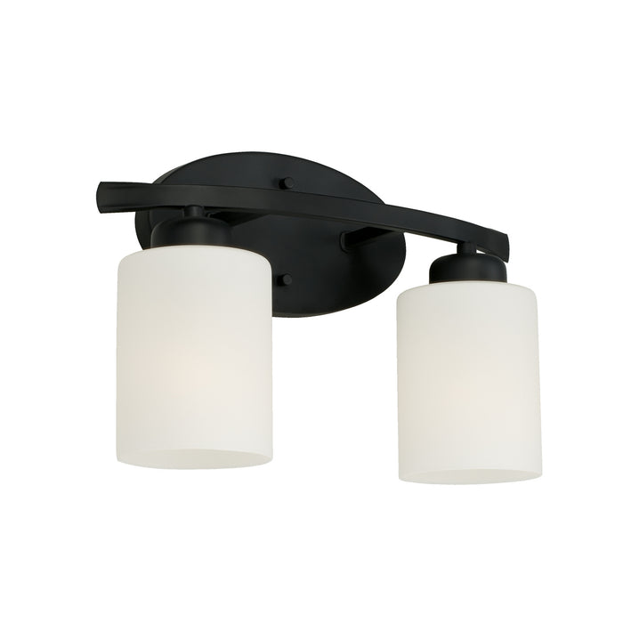Dixon 2-Light Vanity in Matte Black - Lamps Expo