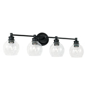 Mid Century 4-Light Vanity in Matte Black - Lamps Expo