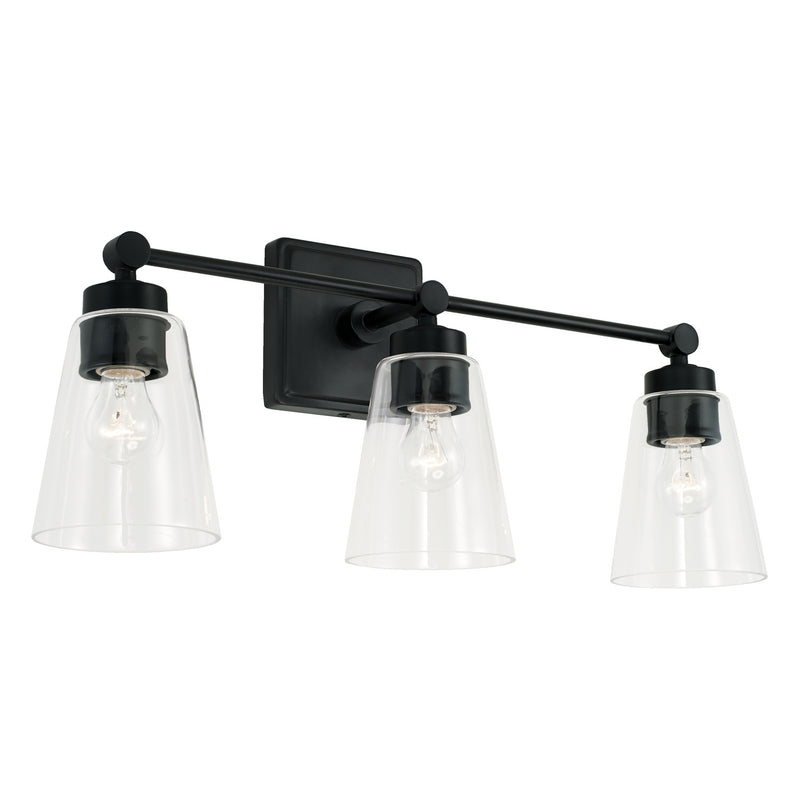 Rory 3-Light Vanity in Matte Black - Lamps Expo