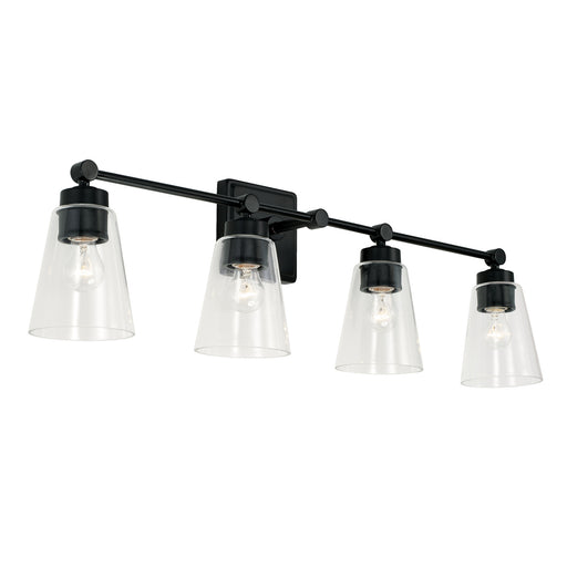 Rory 4-Light Vanity in Matte Black - Lamps Expo