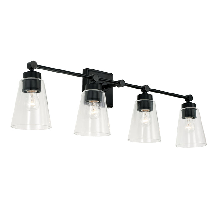 Rory 4-Light Vanity in Matte Black - Lamps Expo
