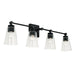 Rory 4-Light Vanity in Matte Black - Lamps Expo