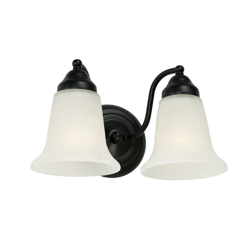 Brady 2-Light Vanity in Matte Black - Lamps Expo