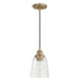 Fallon 1-Light Pendant in Aged Brass - Lamps Expo