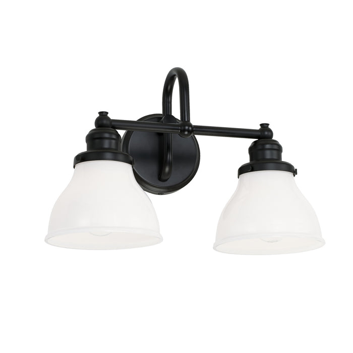 Baxter 2-Light Vanity in Matte Black - Lamps Expo