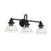 Baxter 3-Light Vanity in Matte Black - Lamps Expo