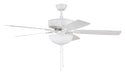 Pro Plus 211 White Bowl Light Kit 52" Ceiling Fan in White - Lamps Expo