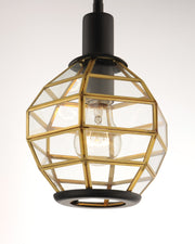 Heirloom 1 Light Mini Pendant in Black / Burnished Brass