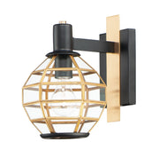 Heirloom 1 Light Outdoor Wall Sconce in Black / Burnished Brass
