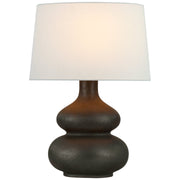 Lismore Medium Table Lamp in Stained Black Metallic