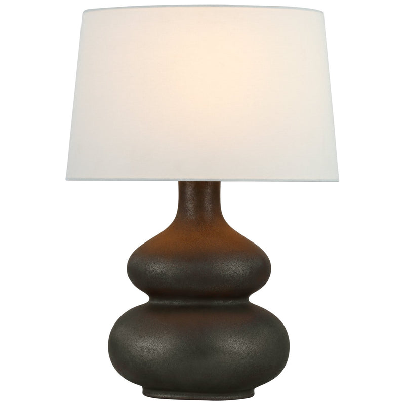Lismore Medium Table Lamp in Stained Black Metallic