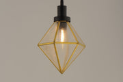 Adorn 1 Light Mini Pendant in Black / Burnished Brass