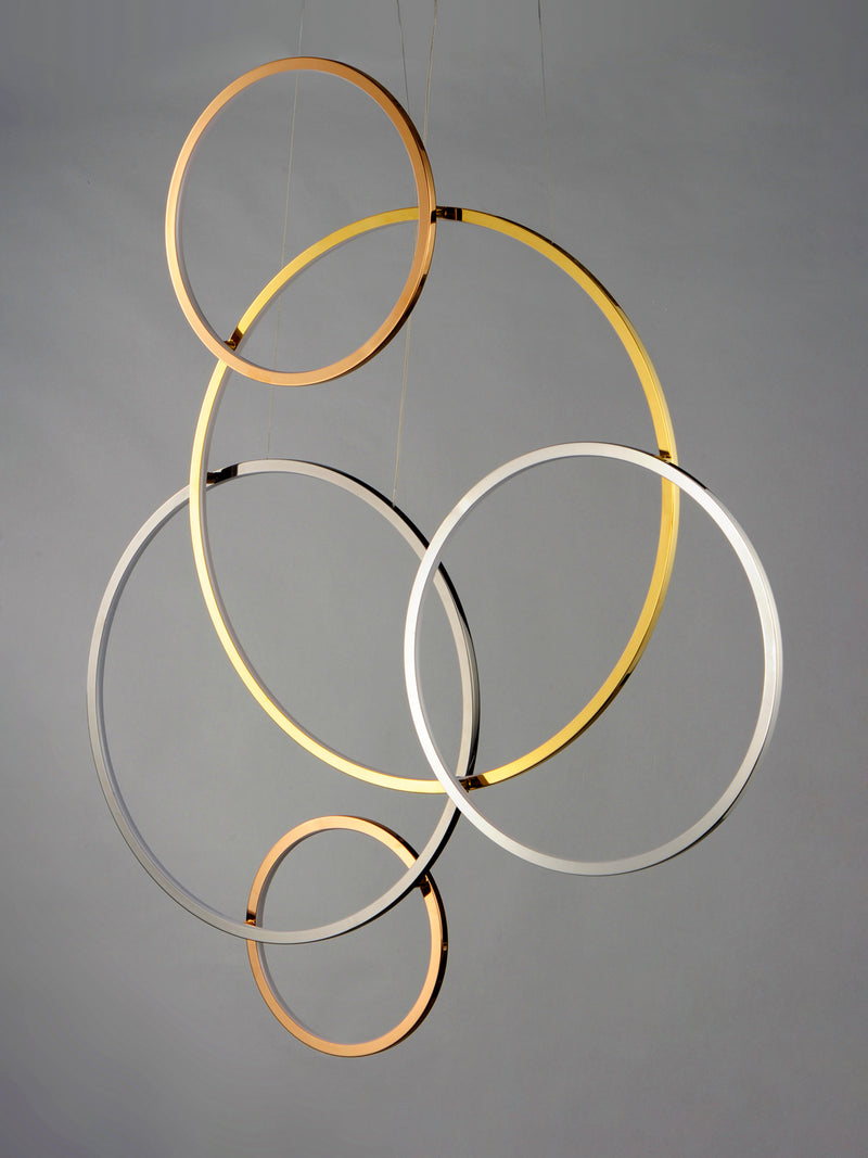Union LED 5-Light Pendant in Multi-Plated - Lamps Expo