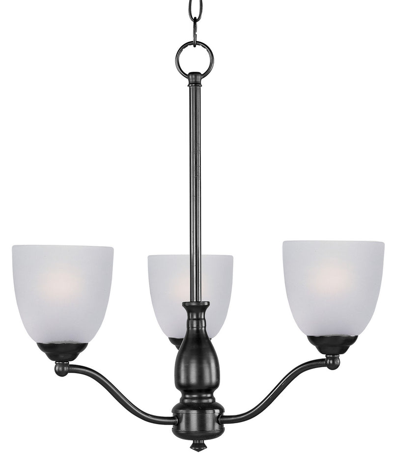 Stefan Three Light Chandelier in Black