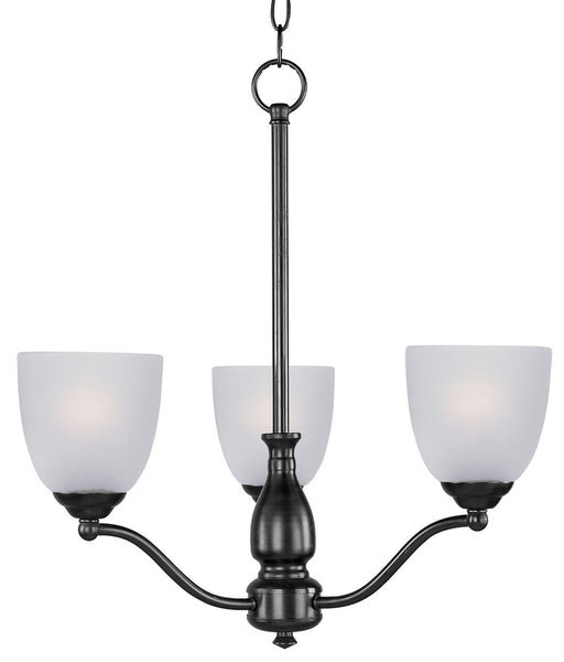 Stefan Three Light Chandelier in Black