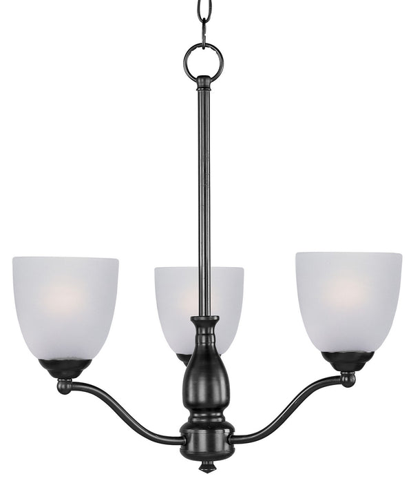 Stefan Three Light Chandelier in Black