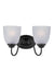 Stefan Two Light Bath Vanity in Black