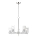 Corona Five Light Chandelier in Satin Nickel