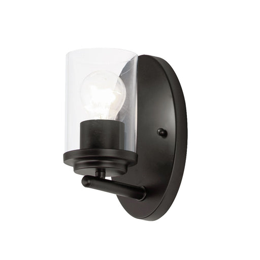 Corona One Light Wall Sconce in Black