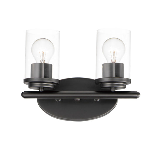 Corona Two Light Bath Vanity in Black