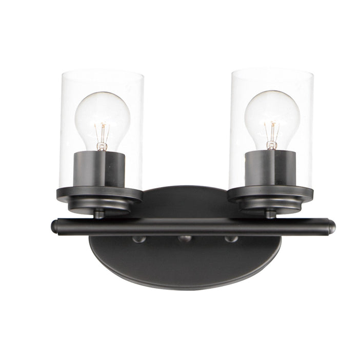 Corona Two Light Bath Vanity in Black