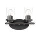 Corona Two Light Bath Vanity in Black