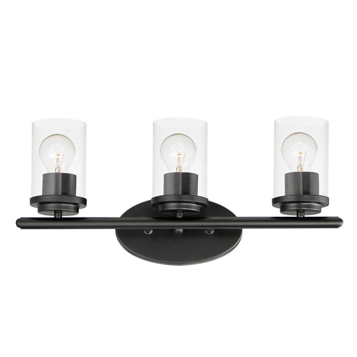 Corona Three Light Bath Vanity in Black