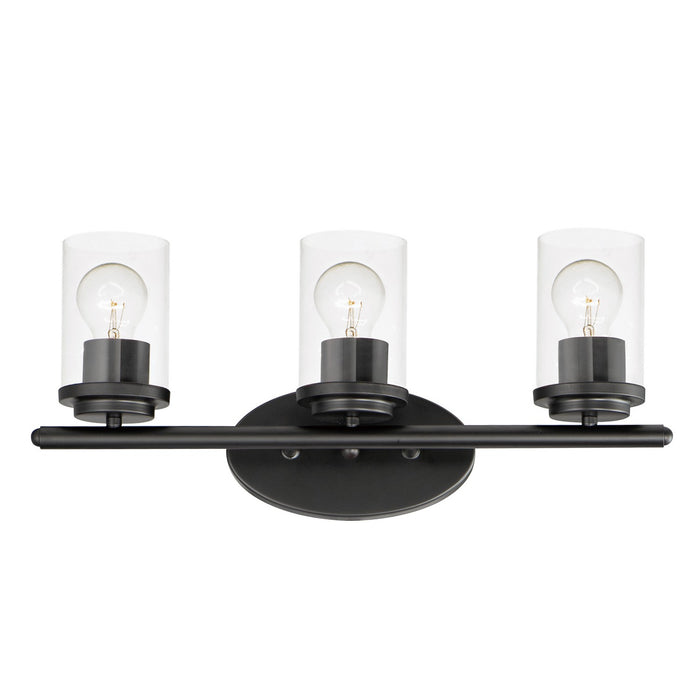 Corona Three Light Bath Vanity in Black
