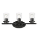 Corona Three Light Bath Vanity in Black