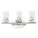 Corona Three Light Bath Vanity in Satin Nickel