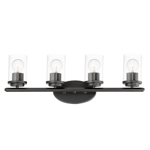 Corona Four Light Bath Vanity in Black