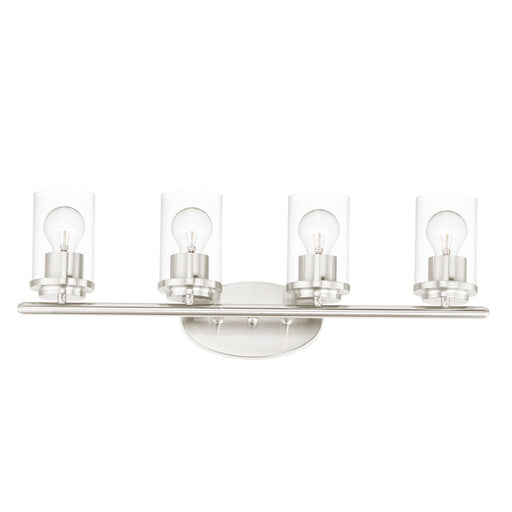 Corona Four Light Bath Vanity in Satin Nickel