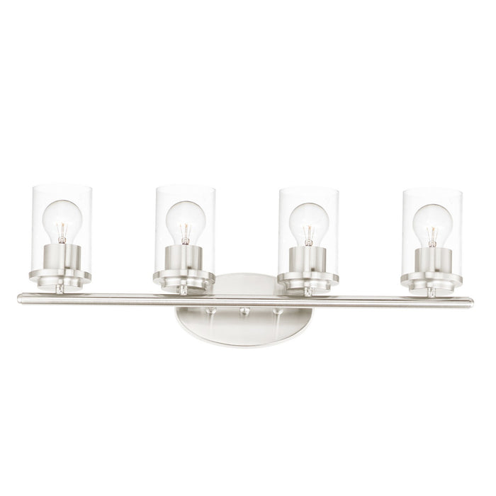 Corona Four Light Bath Vanity in Satin Nickel