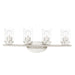 Corona Four Light Bath Vanity in Satin Nickel